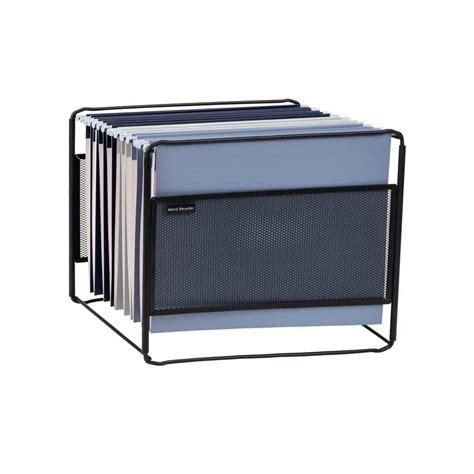 mind reader boxfile-blk hanging metal file box black|Mind Reader Metal Mesh Hanging File Organizer .